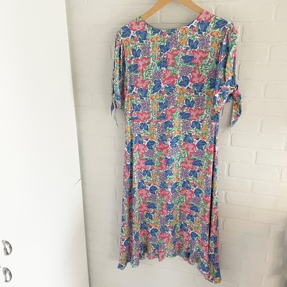 Fauthfull the Brand Emelia Midi Dress Jemima Coquette Cottagecore Boho Bows Sz M - Picture 4 of 16